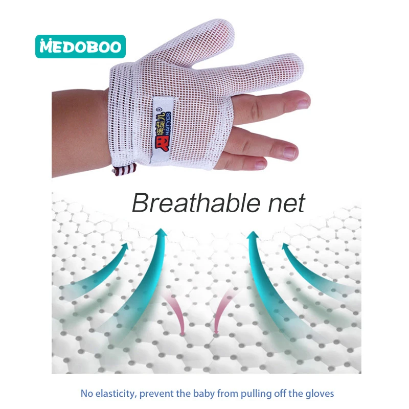 Medoboo Baby Gloves Newborn Anti-grip Anti-eating Hand Food-grade Teething Mitten Baby Anti Scratching Gloves Protection Face