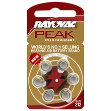 30 PCS Rayovac PEAK High Performance Hearing Aid Batteries. Zinc Air 312/A312/PR41 Battery for BTE/RIC Hearing aids.Top quality