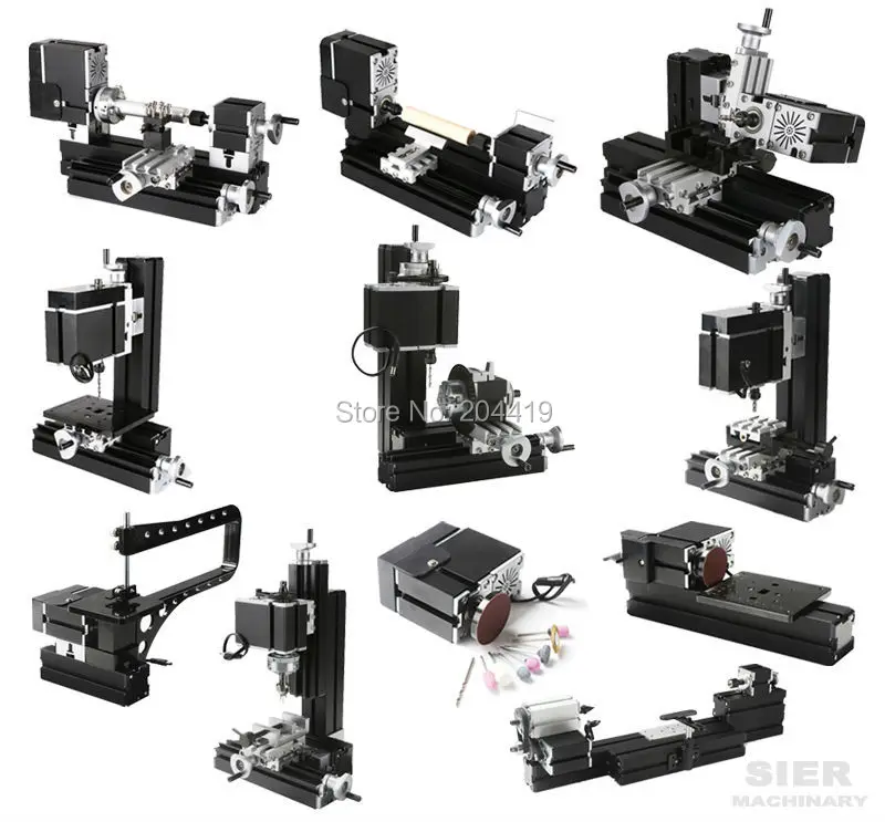 TZ10000MZGP 60 Вт Гальванизированный Металл 10 в 1 Мини токарный станок/60 Вт, 12000 об/мин 10 в 1 комплект токарного станка/10 в 1 токарный станок
