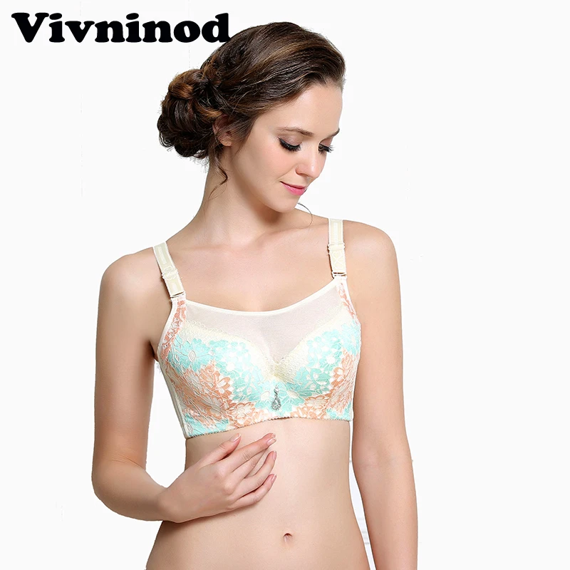 

Sexy Women's Bra Full Cup Lace Sleeping Bras Big Size Intimates Bras Fitness Padded Bra Push Up Underwear 80 85 90 95 100 C D