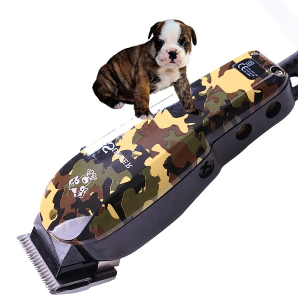 

Cat Dog Hair Trimmer 10W Electrical Pet Hair Clipper Remover Cutter Dog Grooming Haircut Machine Camouflage 4 Limit Comb EU Plug