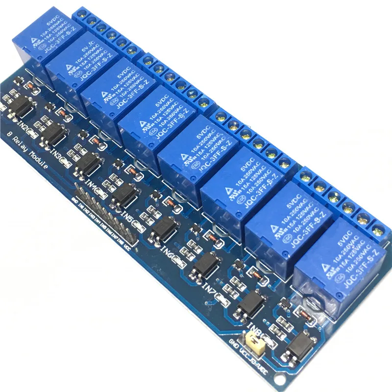 

8 road relay module with optical coupling isolation PLC control panel 5 v optional low level trigger