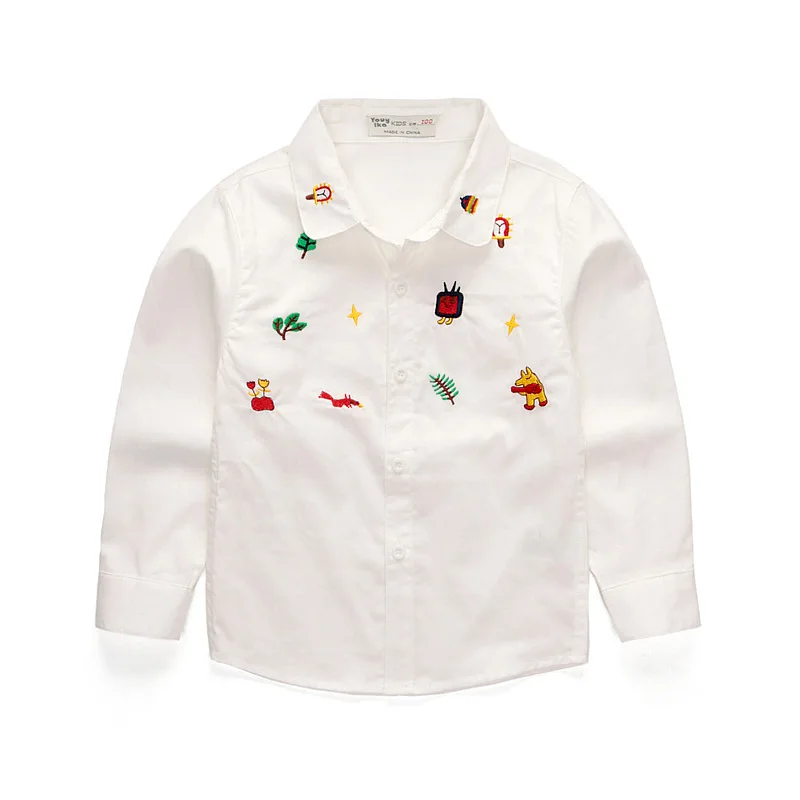 

Dollplus Kids Clothes Spring Autumn Boys Cotton Blouses Kids Boys Long Sleeve Shirt Children Fashion Shirt Turn-down Collar