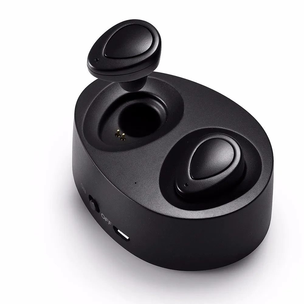 

mini tws k2 twins wireless bluetooth stereo earbuds earphone in-ear dual v4.1 with charging case for smartphones