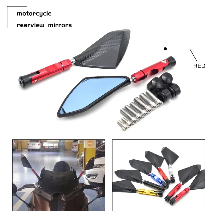 Motor Rearview Mirror Scooter Parts Universal motorcycle Scooter Rearview FFor Honda CB 599 919 400 CB600 HORNET kawasaki z1000
