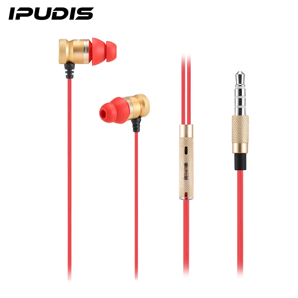 IPUDIS High end Metal Wired Earphone for Phone Sport Earhook