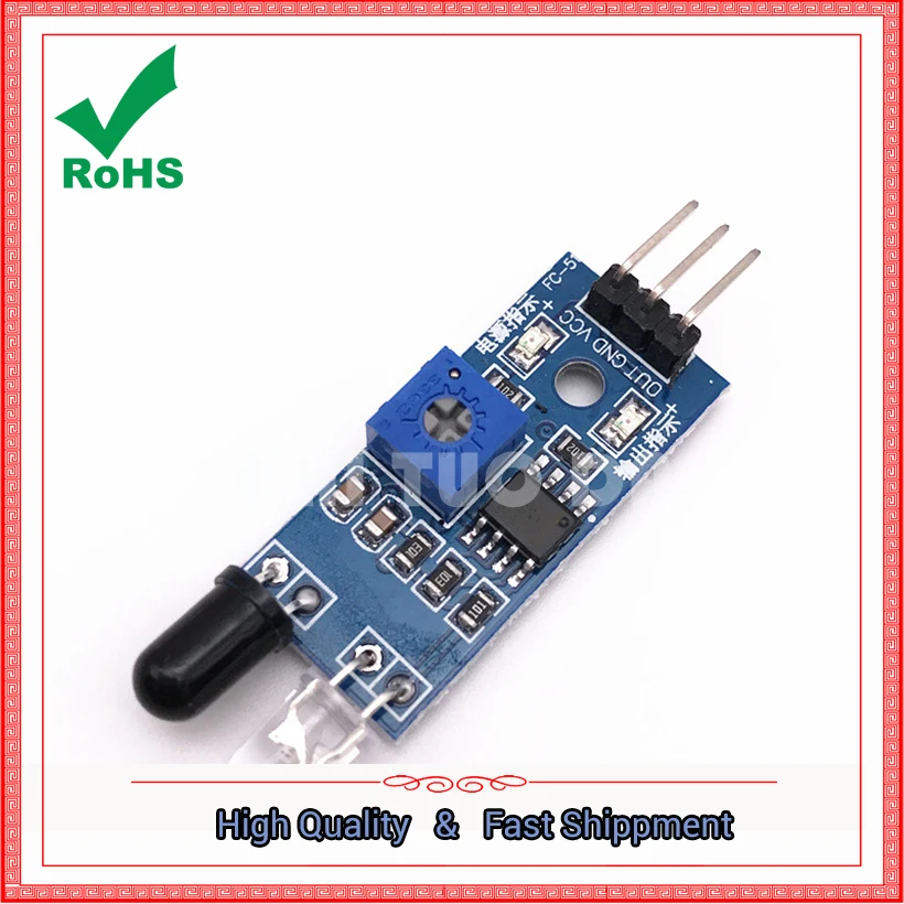

Intelligent car obstacle avoidance sensor module infrared tube module photoelectric reflection sensor