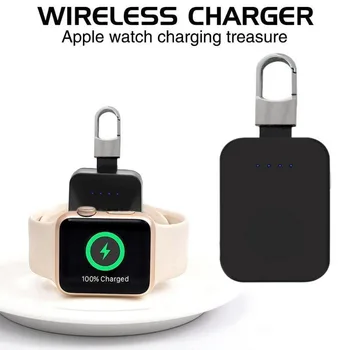 

For APPLE iWatch 1 2 3 4 Series Wireless Fast Charging 950mah With KeyChain External Battery Pack QI Wireless Charger Power Bank