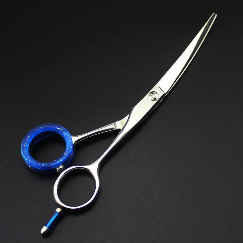 

upscale professional japan 440c 6 inch curved cut hair scissors cutting barber makas haircut salon shears hairdressing scissors