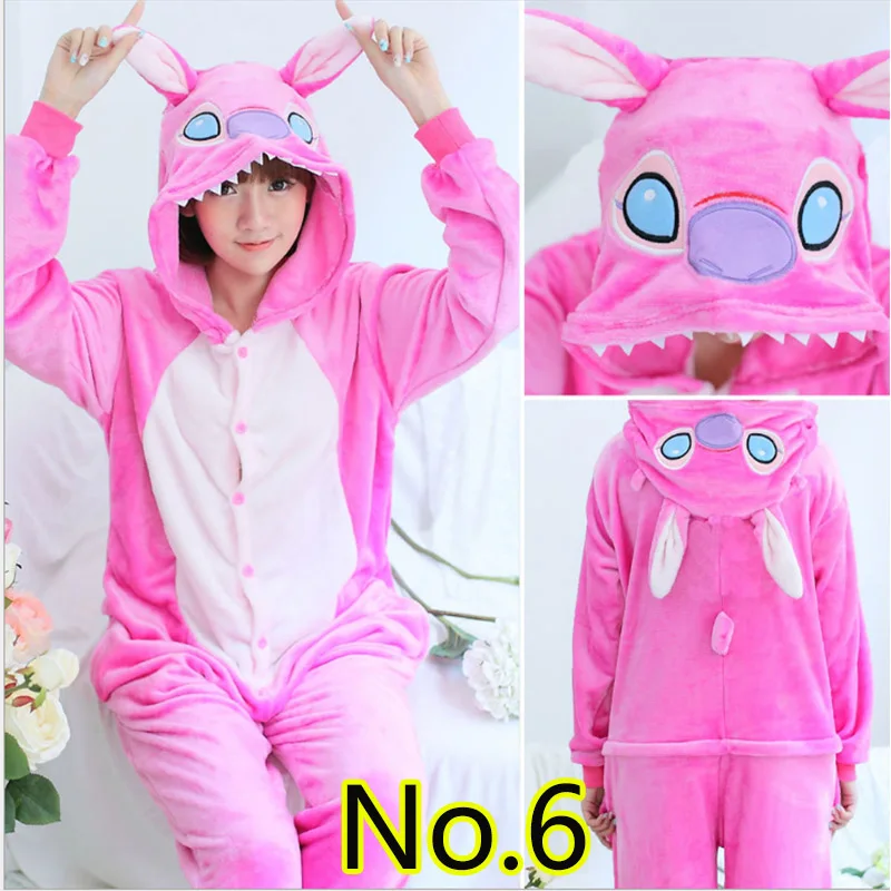 Костюм для сна; пижамы большого размера дома Adulto одежда Пижама Kigurumi Для женщин набор Костюмы для костюмированной вечеринки Для мужчин - Цвет: Pink Stitch