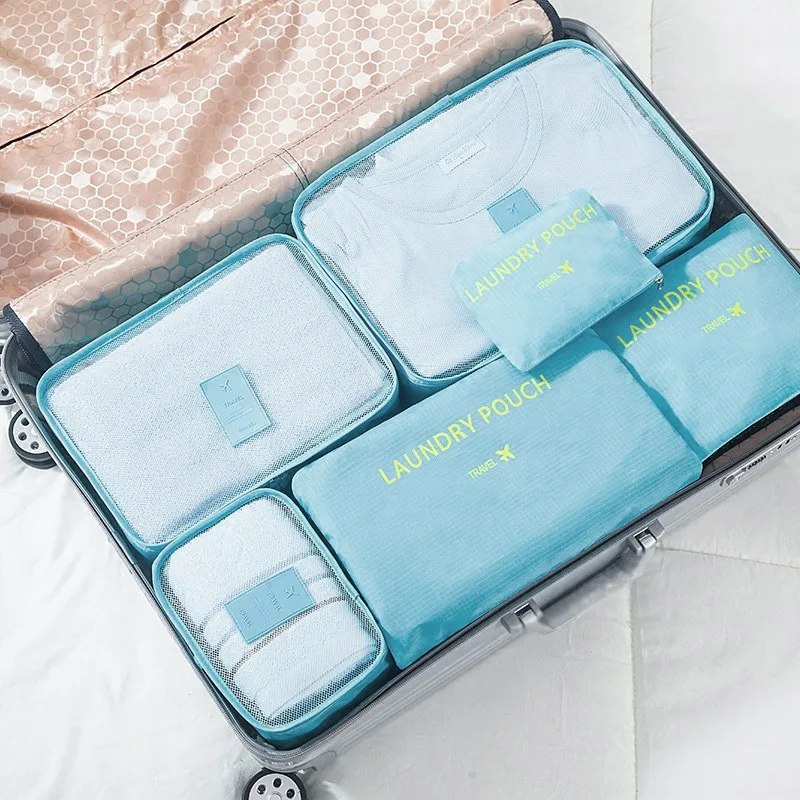 

6PCS Waterproof Travel Storage Bag Clothes Underwear Bra Tidy Pouch Luggage Organizer Portable Container Storage Case