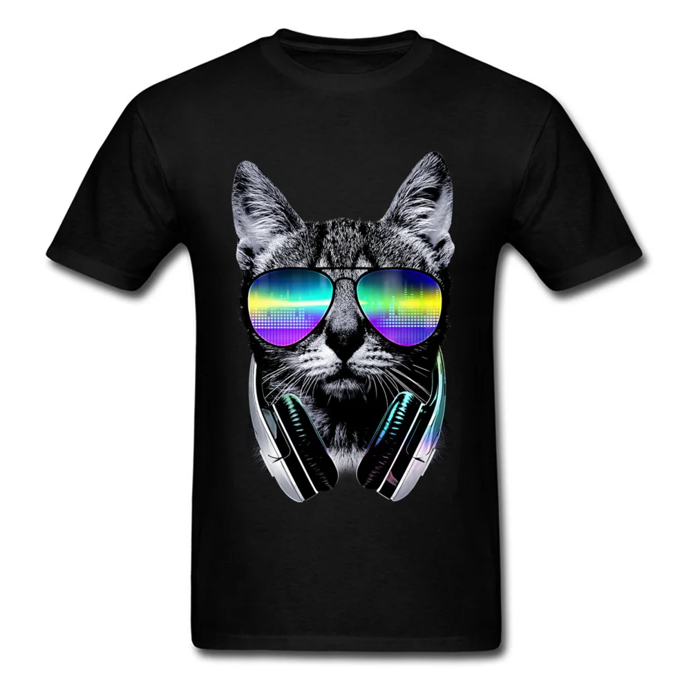 Music Lover Cat T-shirt Hip Hop T Shirt Men Streetwear 3D Animal Tops Black Tees Hipster Summer Clothing Rock Tshirt |