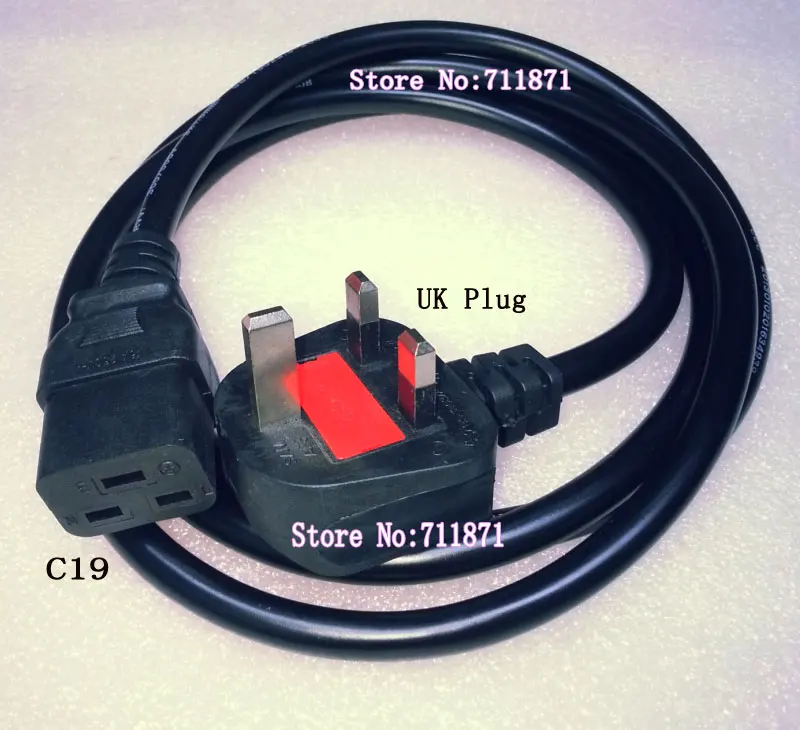 180cm UK UPS Power cable Coarse wire diameter fuse protection UK Plug