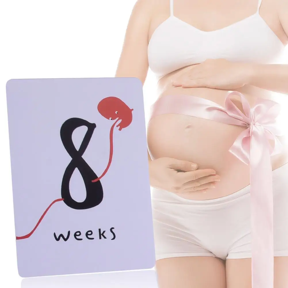 

Baby Birth Month Days Mother-To-Be Pregnancy Weeks Photographic Photo Cards Weeks Monthsand Memorable Moments