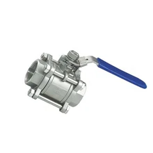 " BSP Женская резьба 304 из нержавеющей стали 3 шт. шаровой клапан для воды, нефти газа