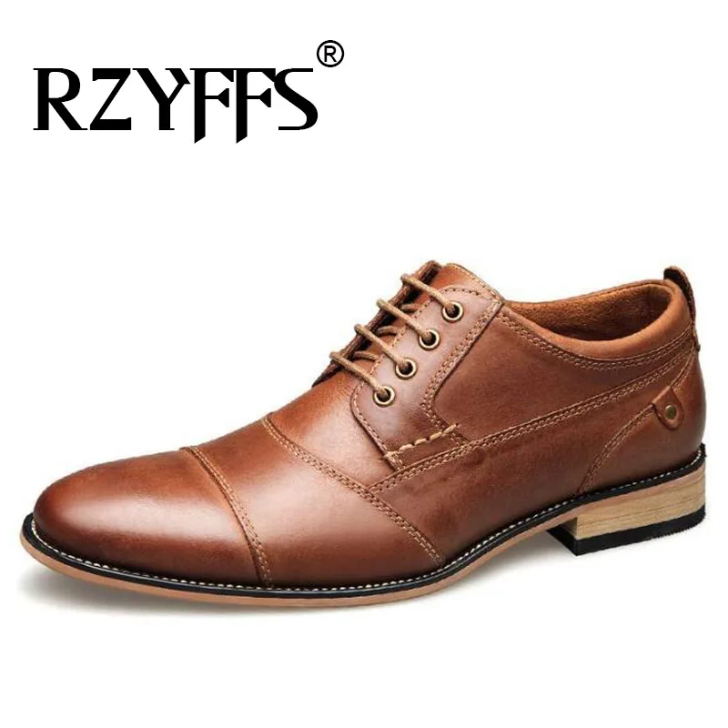 Genuine Leather Lace-up New Men Dress shoes formal shoes men's Handmade business shoes wedding shoes Big Size 50 A51-94