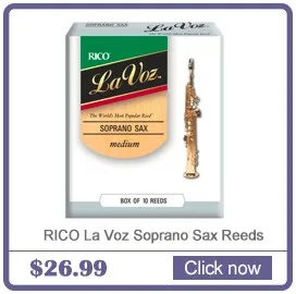 RICO пластиковое покрытие сопрано саксофон камыша, Сила 2,5#, 3,0#, 5-pack коробка из 5