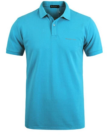 Pioneer Camp solid Color Breathable Classic Men's Polo Shirt Brand Clothing Men's Short-sleeved Recreational Polo Shirt 409010 - Цвет: 409010A-Sky blue