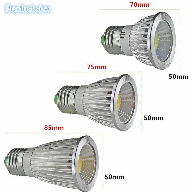 1 шт./ультра-яркие Диммируемые 9 Вт 12 Вт 15 Вт 85~ 265 В E27 Светодиодный прожектор COB E27 Светодиодный светильник CE/RoHS теплый/холодный белый