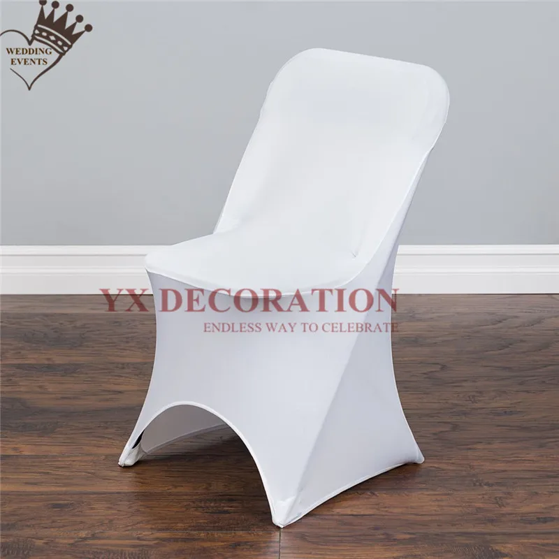 

25 50 100pcs Lot Lycra Spandex Chair Cover For Folding Chair Stretch Chair Cover Event Hotel Festival Decoration