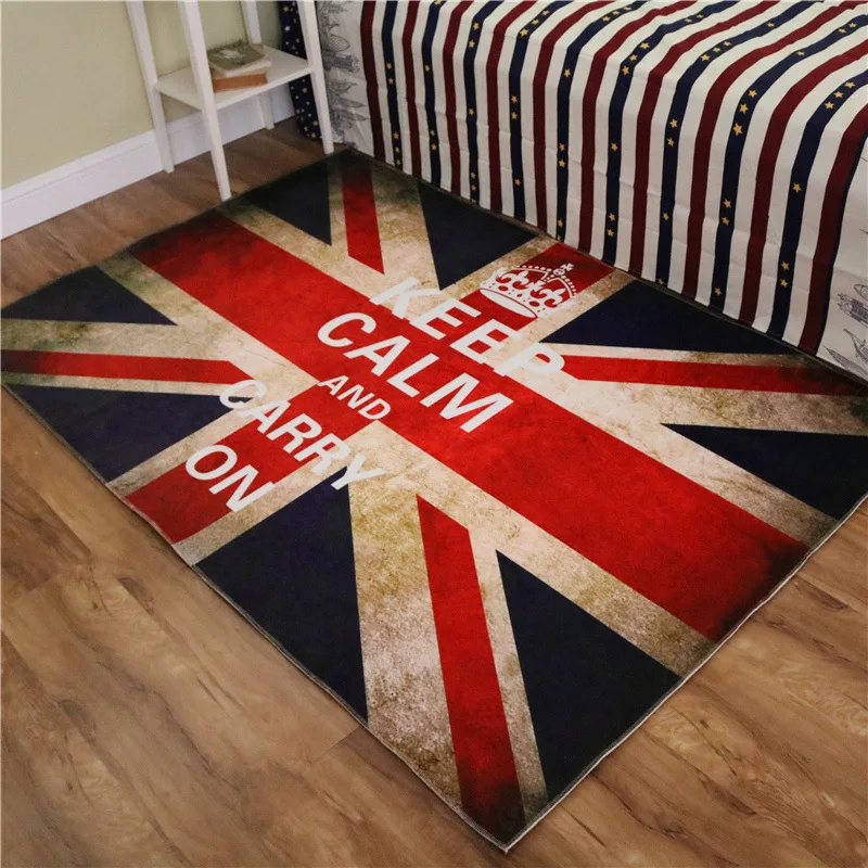 British Union Jack Flag Lunmi Living Room Coffee Table Bedroom Carpet Computer Chair Mat Soft Entrance Rug Carpet