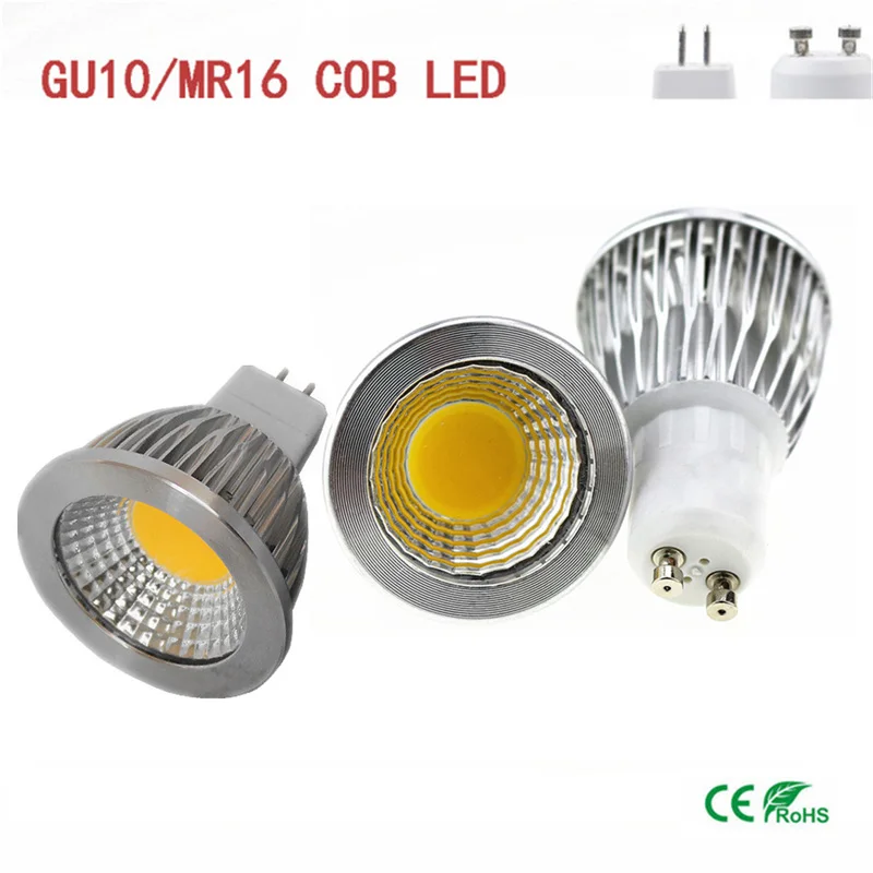Lampada led bulb MR16 12V LED COB Spotlight 9W 12W 15W Spot Light Bulb Warm White /Cool 220V GU10 lighting lamp | Лампы и освещение