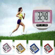 Цифровой шаговый шагомер с ЖК-дисплеем счетчик калорий дистанционный бег Зажим для ремня запись шагов#2U11