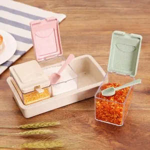 

Kitchen tools spice jar seasoning boxsalt Condiment Cruet StorageBox 19*10*7.3cm