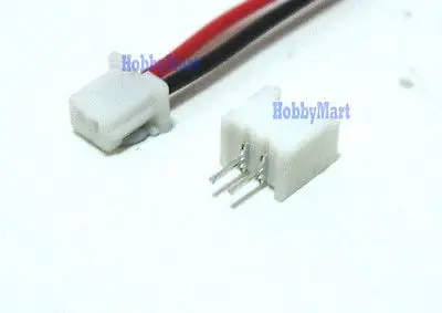 

Mini. JST Connector plug 1.25 2-Pin with Wire x 10 sets