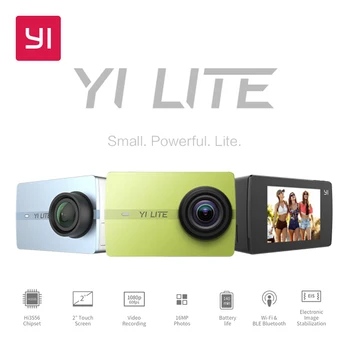 YI Lite Action Camera 16MP Real 4K Sports Camera with Built-in WIFI 2 Inch LCD Screen