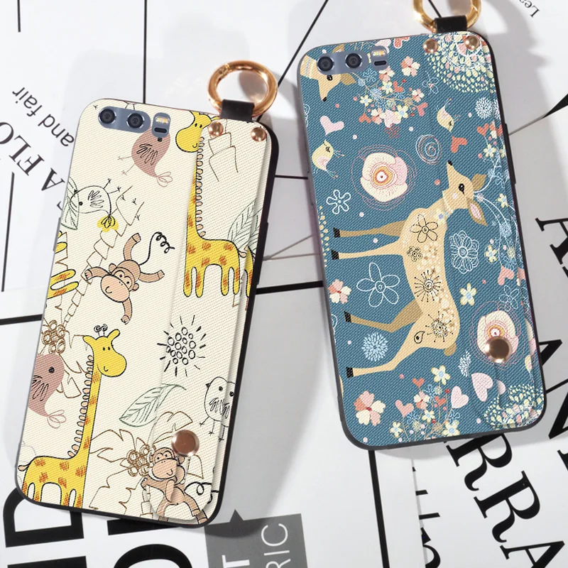 

Strap Rope Phone Case For Huawei Honor 8 Pro 9 9i 10 Lite Lanyard Stand Cover For Huawei Honor 7X 8C 8X Max Soft Relief Coque