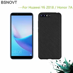 BSNOVT huawei Y6 2018 чехол huawei Honor 7A крышка полная Защита углеродного волокна мягкий чехол TPU для huawei Y6 2018 бампер 5,7"