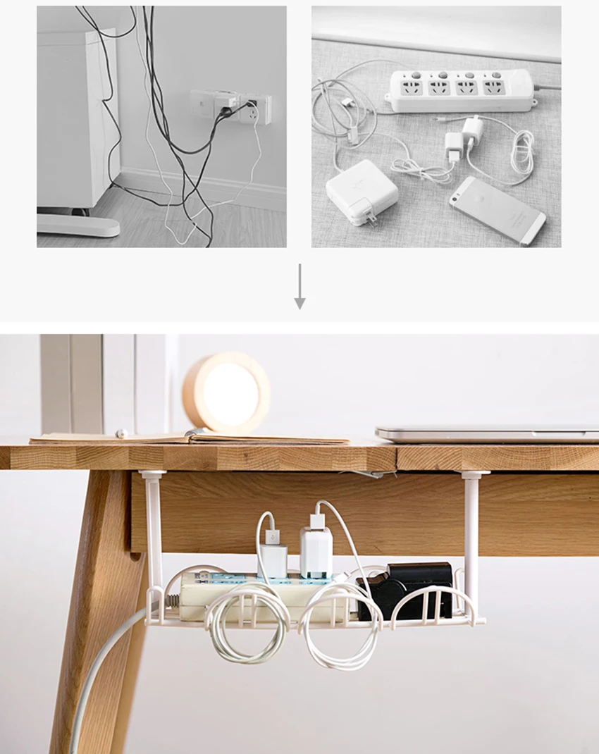 Гнездо для хранения стойку штекер провода Организатор держатель стол дно кабель питания полка сильный клей висячие корзины бытовые принадлежности