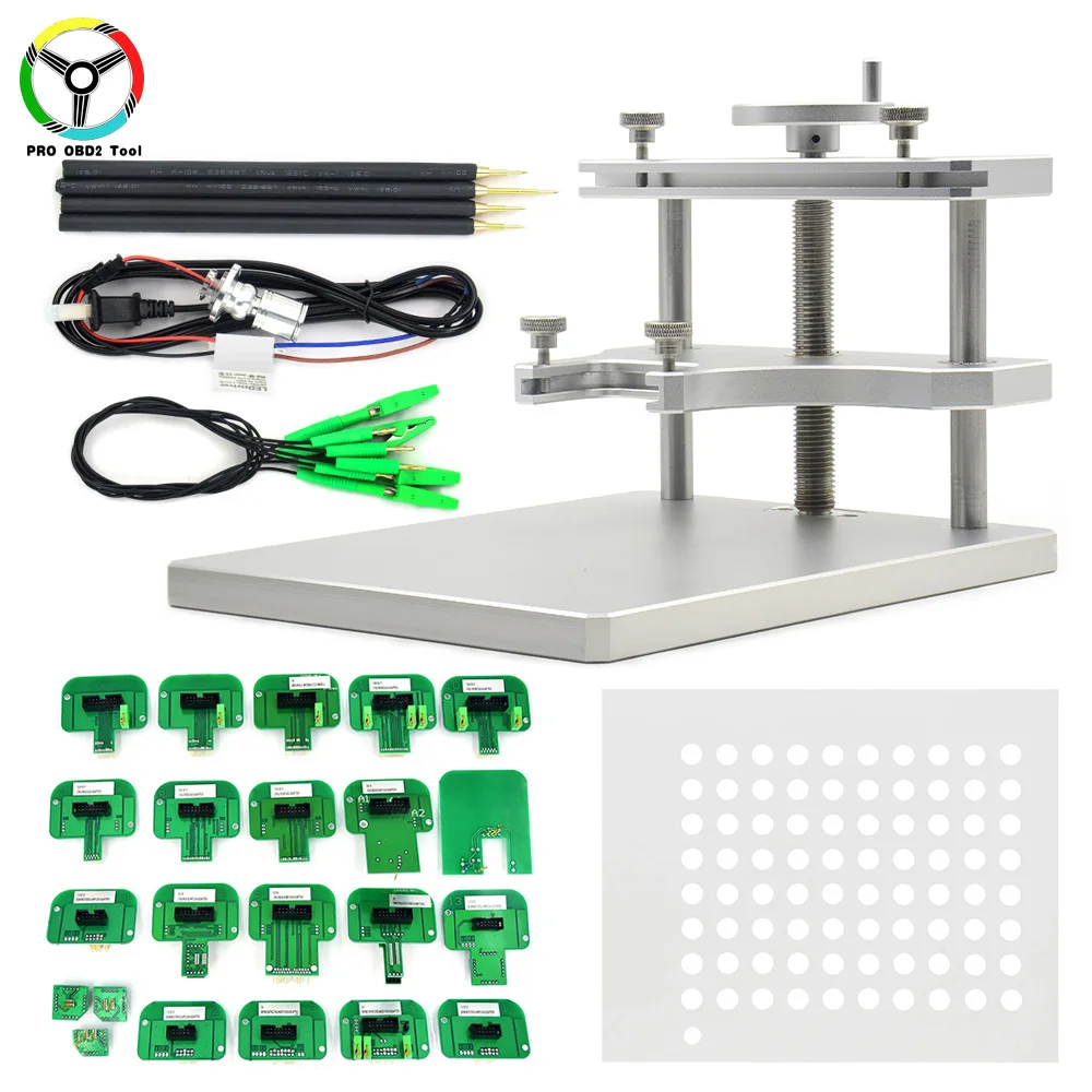 Светодиодный BDM каркас из нержавеющей стали, металлическая акриловая доска, 4 пробника, ручки, полные 22 шт. BDM Адаптеры для KESS KTAG FGTECH ECU Программатор