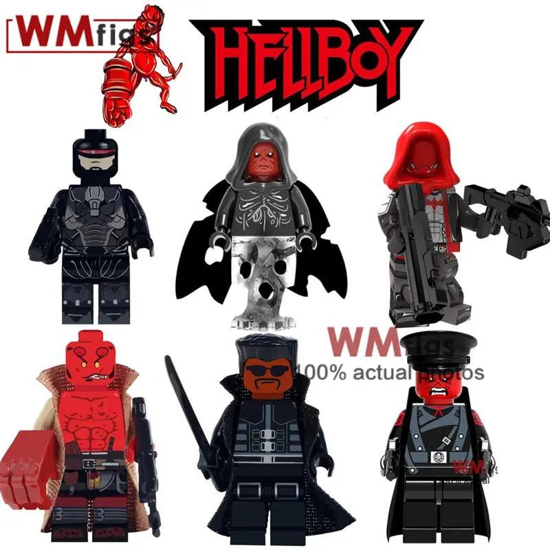 

Single Hellboy Movie Robocop Blade Red Skull Marvel Super Heroes Model Kit Building Blocks Toys Juguetes Gifts