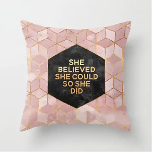 18" Polyester Gold Shining Printed Pillow Case Sofa Cushion Cover Home Decor 18" Polyester Gold Shining Printed Pillow Case Sofa Cushion Cover Home Decor