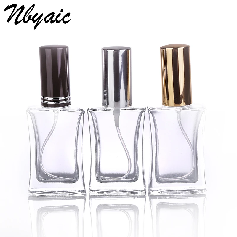 Nbyaic 1 шт. кристально чистая стеклянная бутылка 30 мл квадратный распылитель духов бутылка стеклянная бутылка с распылителем бутылка