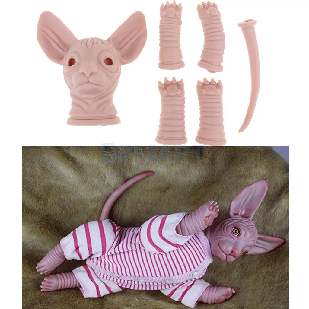 Реалистичный сенсорный силиконовый Реборн 18 дюймов Sphynx реалистичная модель