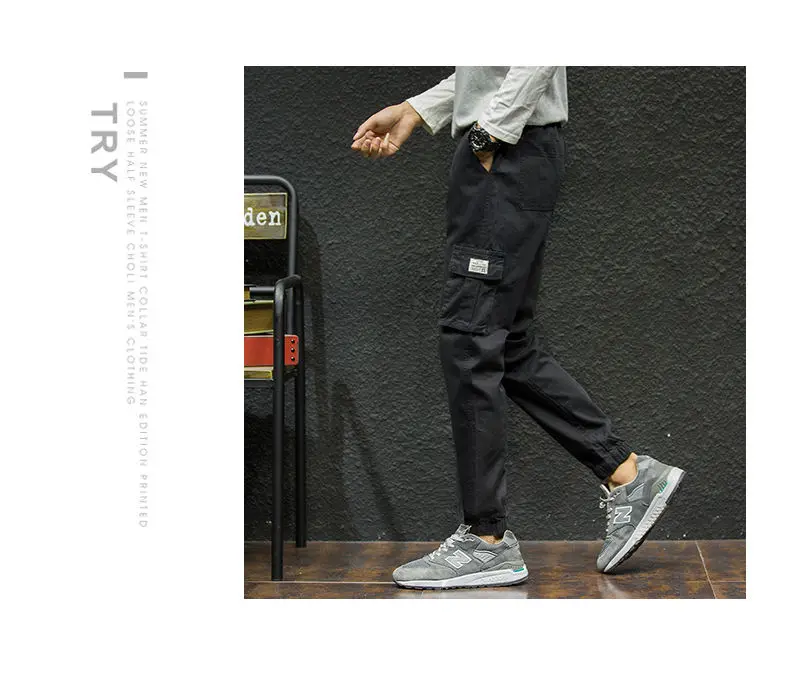 7XL Cargo Pants Men Quality Cotton Pencil Pants Male Washed Slim Fit Pants Mens Trousers Korean Brand MuLS Plus Size Casual Pant 10