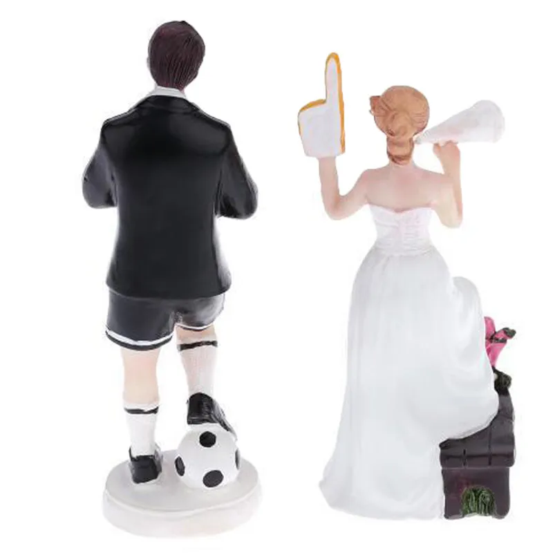 Funny Wedding Couple Cake Decoration Figurines Resin Home Decoration Ornaments Wedding Supplies Decoration Maison 40JY2802