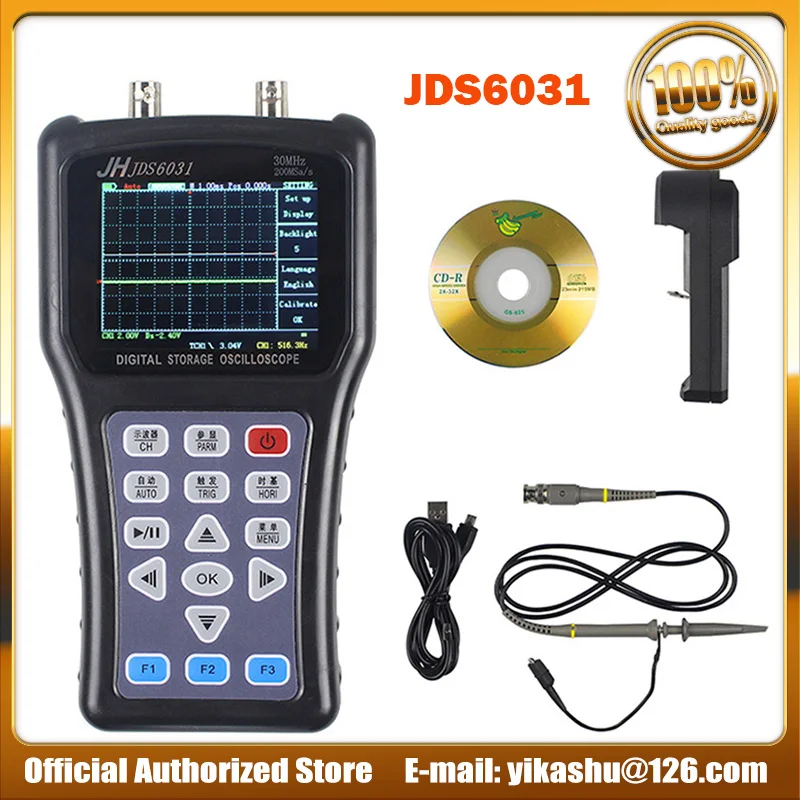 Jinhan JDS6031 Ручной осциллограф портативный с 1CH 30 м 200MSa/S цифровой