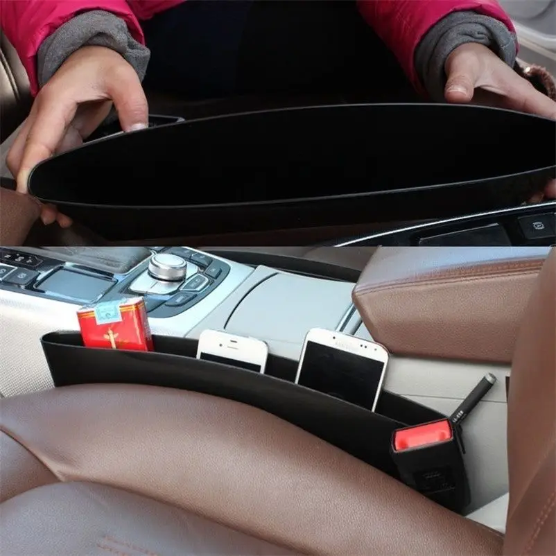 

Automobiles Catch Catcher Storage Organizer Box Car Seat Gap Slit Filler Caddy Pocket Holder Bag Cases Car styling accessories