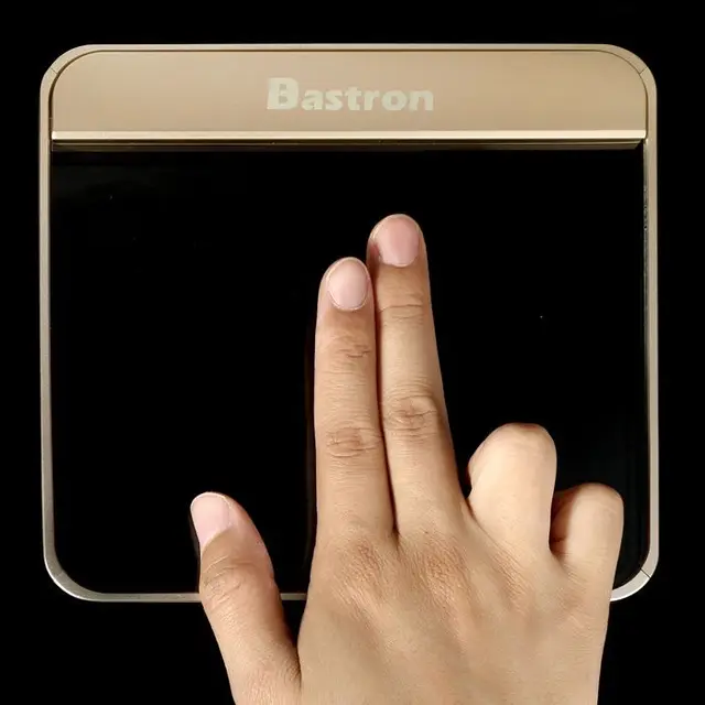 Bastron Newest Magic Ergonomic Trackpad Aluminum Transparent Tempered Glass Touchpad USB Multi