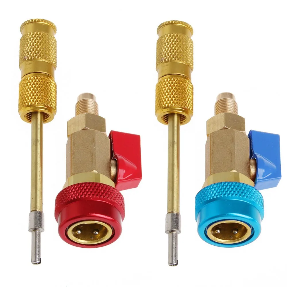 Air Conditioning R134A Valve Core Quick Remover Installer High Low Pressure Tool Auto Internal Air-conditioning Installation Air Conditioning R134A Valve Core Quick Remover Installer High Low Pressure Tool Auto Internal Air-conditioning Installation