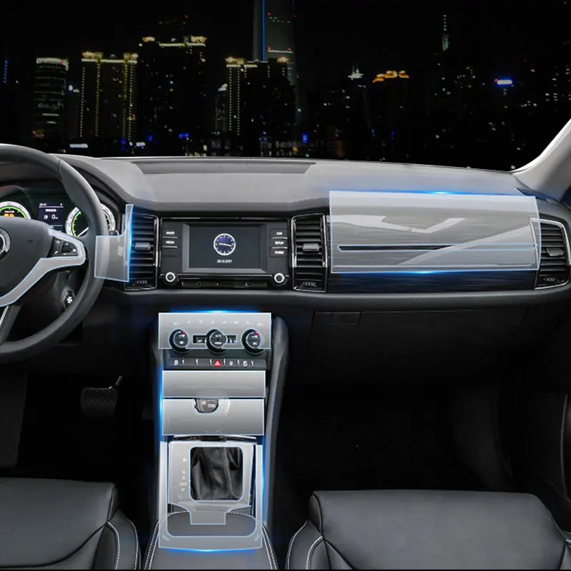 Прозрачная защитная пленка из ТПУ для Skoda Kodiaq 2018 2019 аксессуары интерьера |