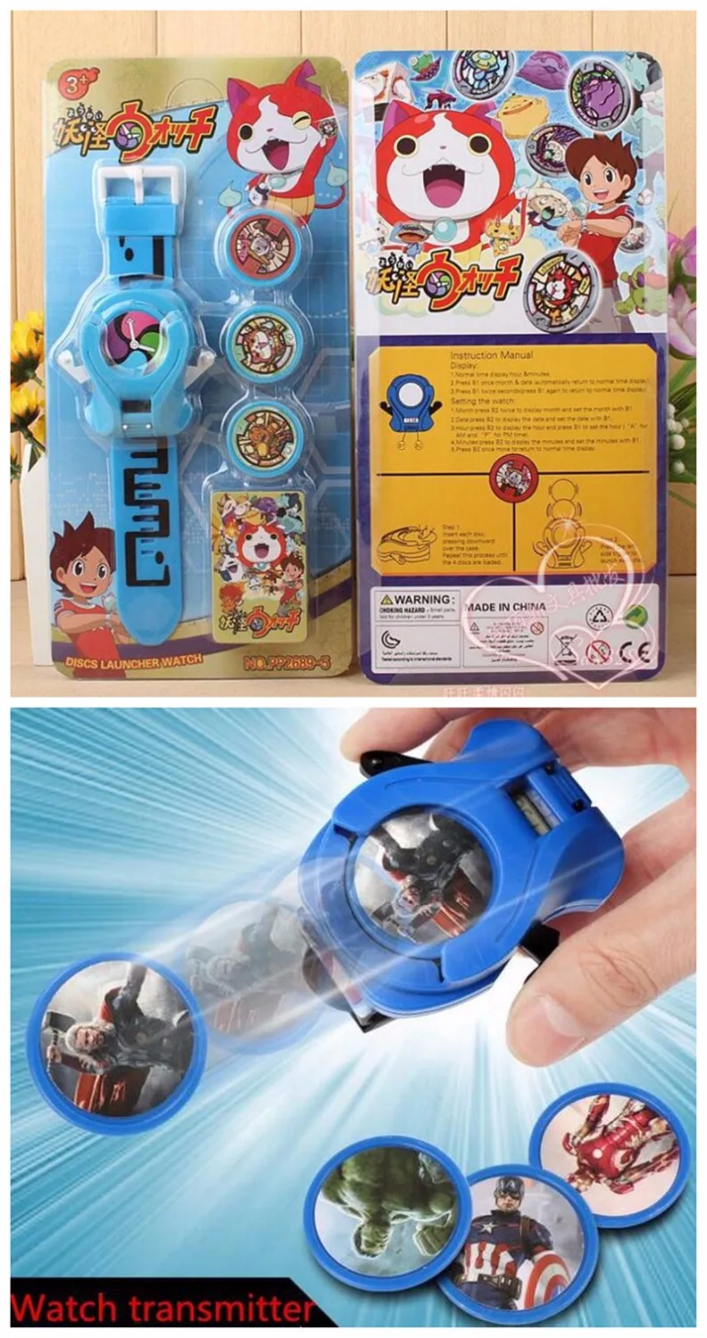 Japenese аниме Yokai Watch мультфильм электронные часы DX Yo Kai передатчик Игрушки может для