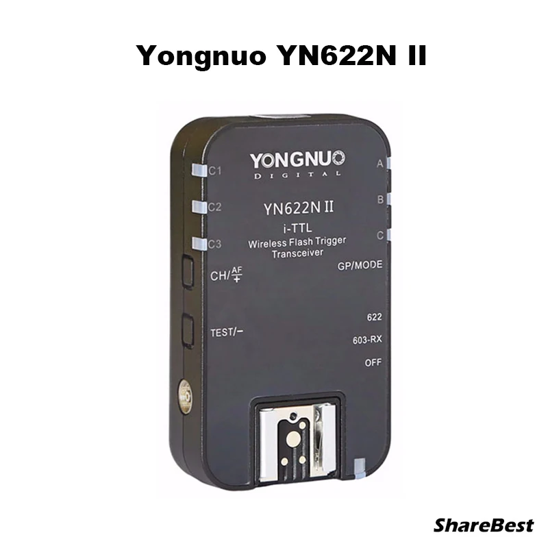 YONGNUO YN-622N II RX YN622N II HSS i-TTL Flash Trigger Transceiver for Nikon Camera Compatible with YN622N YN560-TX RF-603 II 2