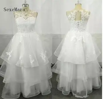 

High Qulaity Organza Flower Girl Dress for Wedding Tiered Lace Up Keyhole Back Kids Prom Dress Any Size and Any Color New Style