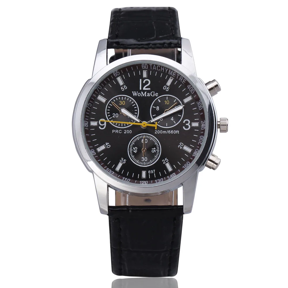 

New Listing Womage Men Watch Luxury Brand Watches Quartz Clock Fashion Leather Belts Watch Cheap Sports Wristwatch relogio male