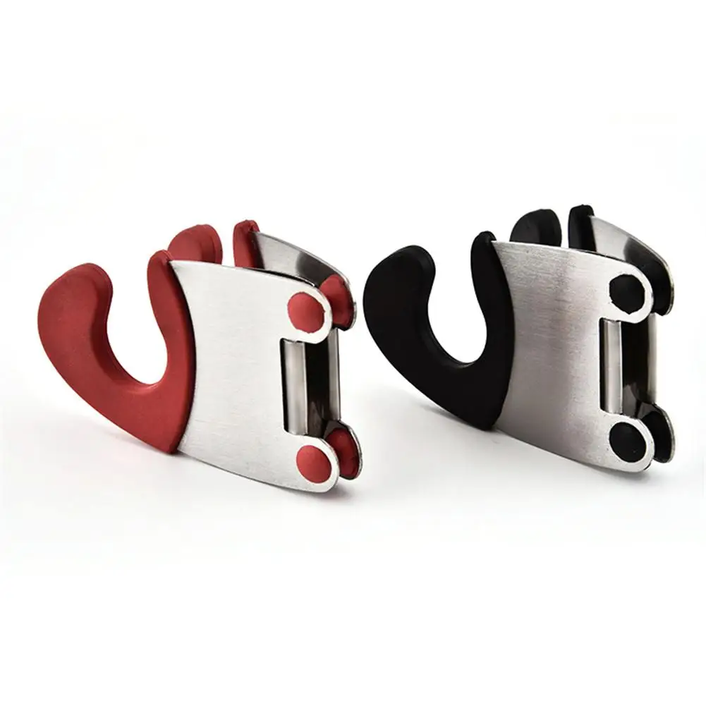 

Useflul Pot Clips Stainless Steel Tongs Holder For Pot Pan Spoon Holder Spatula Storage Rack Kitchen Cooking Tools